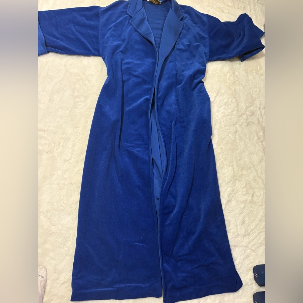 David Brown Elegant Blue Women's Coat rare Vintage sze small